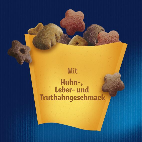 Felix KnabberMix Original Katzensnack, Knusper-Leckerlie mit 3 Geschmacksrichtungen, 8er Pack (8 x 60g)