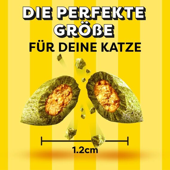 Dreamies Catnip Katzensnacks mit Minze – Traumhaft knusprige Taschen mit zarter Füllung im Mega Pack, 4 x 180g