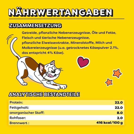Dreamies Klassiker Katzensnacks mit Käse – Katzenleckerli mit knuspriger Textur und cremiger Füllung – 4 x 180g