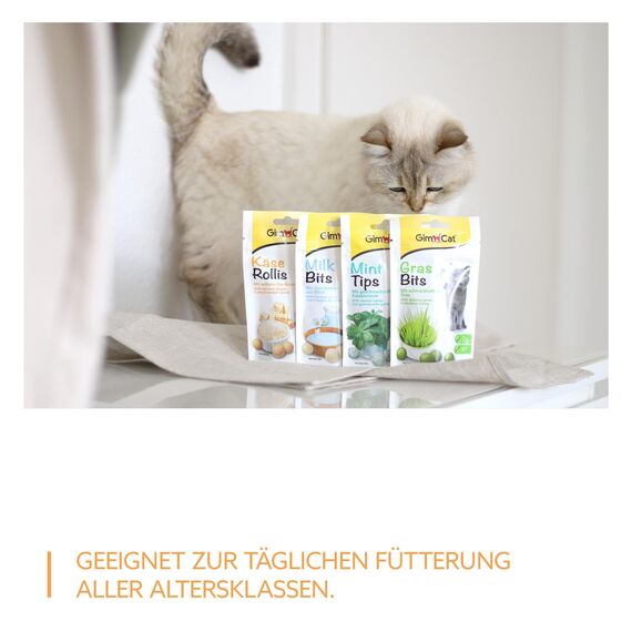 GimCat Käse Rollis - Getreidefreier und vitaminreicher Katzensnack mit echtem Hartkäse - 1 Beutel (1 x 425 g)