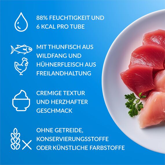 INABA Churu Variety Box Katzen Leckerlies mit 100% natürliches Fleisch, Creamy Cat Treats, Getreidefrei, Zuckerfrei, Kalorienarm Schleckies 40 x 14 g, Beste Leckerlis für empfindliche Katzen