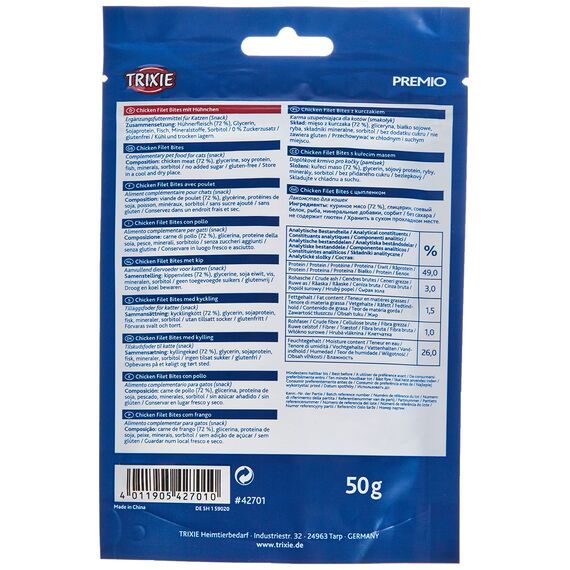 Esquisita Premio Light Filet Bits, Hühnchen, 50g (Packung mit 5)