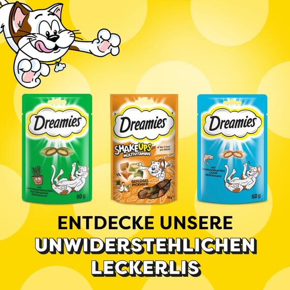 Dreamies Creamy Snacks Cremige Katzensnacks mit Huhn & Lachs Megapack 7x12x10g