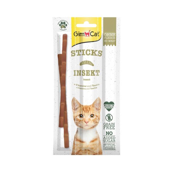 GimCat Sticks Insekt - Softe Kaustangen mit zuckerfreier Rezeptur - 1 Packung (1 x 3 Sticks)