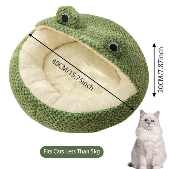 Hajimia Frosch Katzenbett Lange Plüsch Winter Herbst Thermal süß