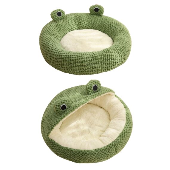 Hajimia Frosch Katzenbett Lange Plüsch Winter Herbst Thermal süß