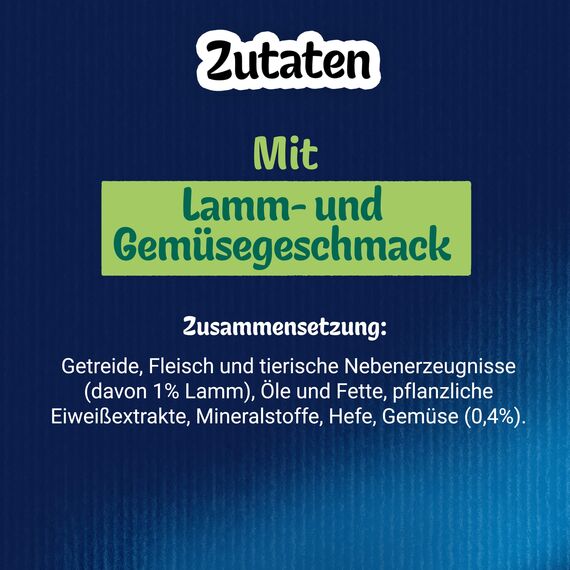 Felix Crispies Katzensnack, Knusper-Leckerlie mit Lamm- und Gemüsegeschmack, 8er Pack (8 x 45g)