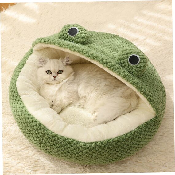 Hajimia Frosch Katzenbett Lange Plüsch Winter Herbst Thermal süß