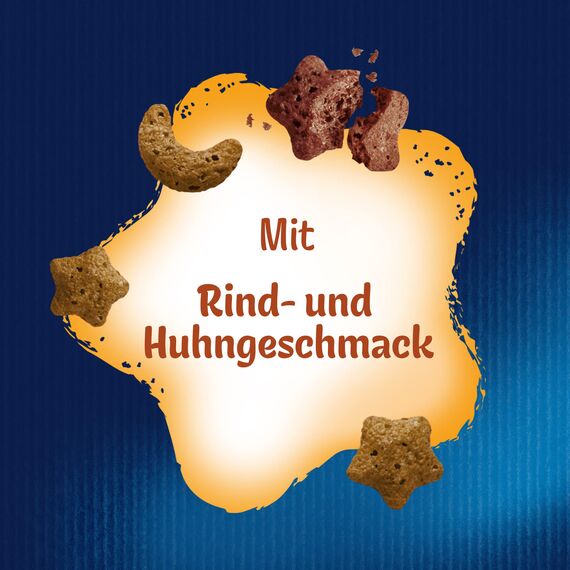 Felix Crispies Katzensnack, Knusper-Leckerlie mit Rind- und Huhngeschmack 8er Pack (8 x 45g)