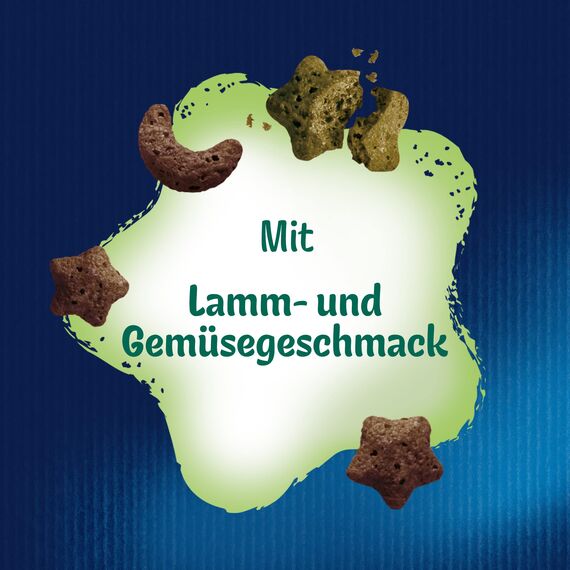 Felix Crispies Katzensnack, Knusper-Leckerlie mit Lamm- und Gemüsegeschmack, 8er Pack (8 x 45g)