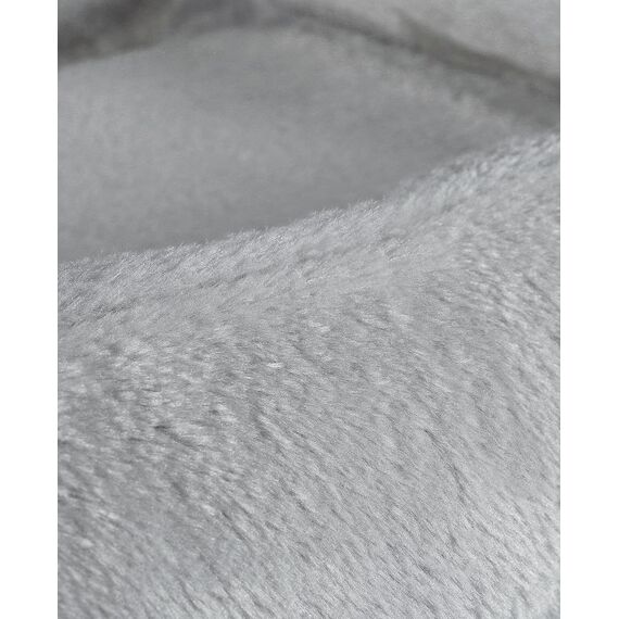 lionto Katzenheizungsliege mit kuscheligem Plüschbezug, Katzenbett zum Einhängen mit Metallhaken für alle gängigen Heizungen, waschbare und gemütliche Katzenhängematte, hellgrau (Namensaufdruck)