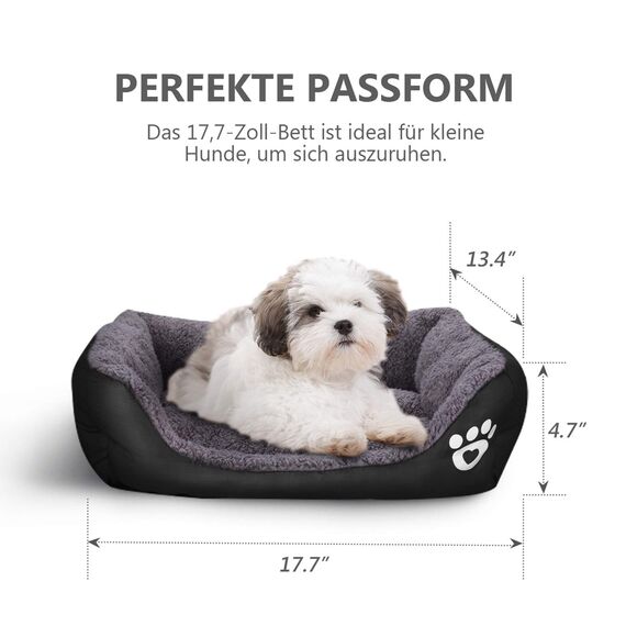 AcserGery Haustier Katzenbett Kissen Weich Hundebett Warm Hundeschlafplatz Katzendecke Hundematratze Hundesofa Katzensofa (Schwarz)