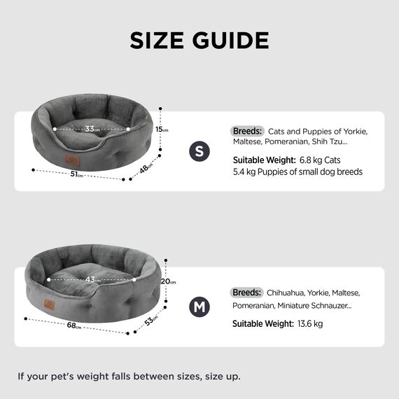 BEDSURE Katzenbett waschbar Katzen Bettchen - 63x53x20cm Katzenbett mit zweiseitig Innenkissen Katzenschlafplatz für Katzen oder kleine Hunde, blau