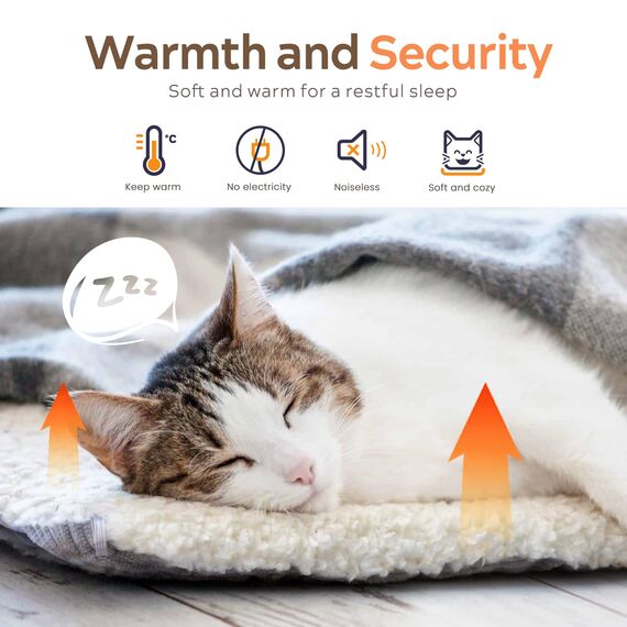 MAIYADUO Weiches Katzenbett Waschbar 60x45 cm Plüsch Haustierbett für Kleine Hunde und Katzen - 2 in 1 Katzenkissen Katzendecke Katzensofa Nest Bett