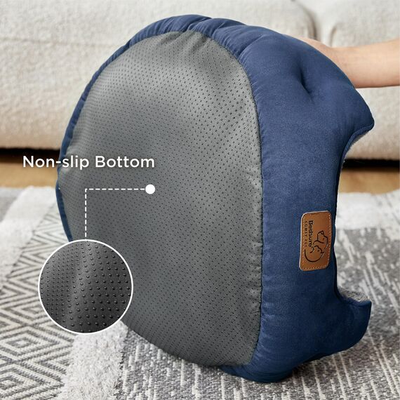 BEDSURE Katzenbett waschbar Katzen Bettchen - 51x48x15cm Katzenkorb mit zweiseitig Innenkissen Katzenschlafplatz für Katzen oder kleine Hunde, Navyblau