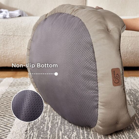 BEDSURE Katzenbett waschbar Katzen Bettchen - 63x53x20cm Katzenkorb mit Zweiseitig Innenkissen Katzenschlafplatz für Katzen oder kleine Hunde, Kamel