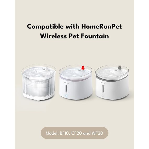HomeRunPet Trinkbrunnen Filter, 3 STK. Ersatzfilter für Trinkbrunnen für Katzen und Hunde, Weiss