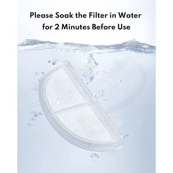 HomeRunPet Trinkbrunnen Filter, 3 STK. Ersatzfilter für Trinkbrunnen für Katzen und Hunde, Weiss