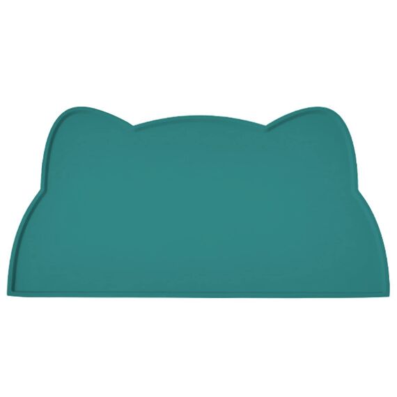 Napfunterlage Katzen Hund, 52x30 cm Silikon wasserdichte Futterunterlage rutschfeste Futternäpfe Wassernapf Katzenmatte (MARRS Grün)