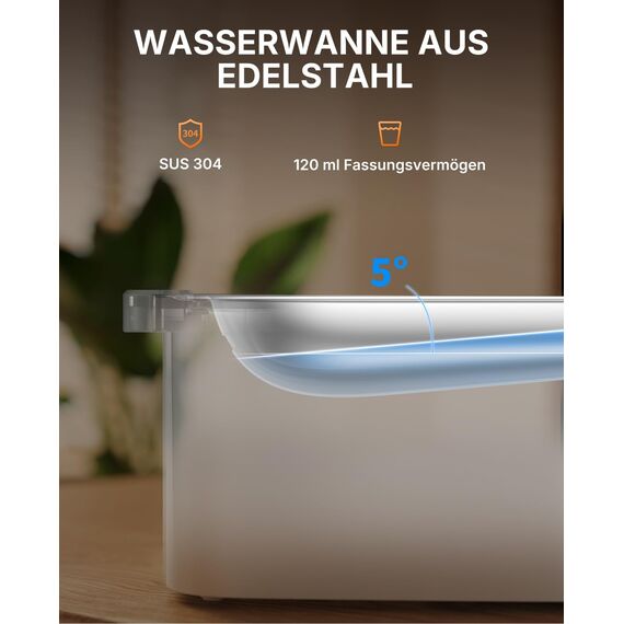 PETKIT Intelligenter Haustier Trinkbrunnen, 3L Edelstahl & BPA-frei,Leise 26dB mit Bewegungssensor, Lange Batterielebensdauer,Spülmaschinenfest,Flüsterleise Katzenbrunnen Hundetrinkbrunnen
