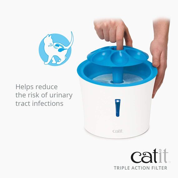 Catit Triple Action Filter, 3fach wirksamer Ersatzfilter, Trinkbrunnenfilter, 12er Pack