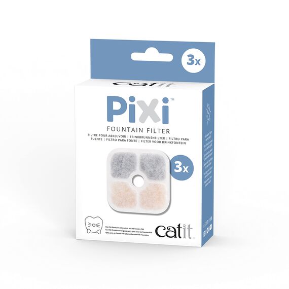 Catit 43721 Pixi Ersatzfilter, Trinkbrunnenfilter für die Catit Pixi Trinbrunnen, 3er Pack