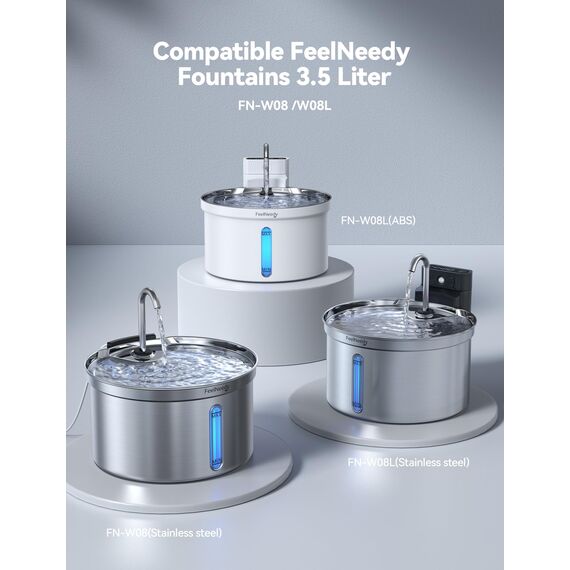 FEELNEEDY ersatzfilter 6pcs für Katzen Hunde 3,2L/3,5L Trinkbrunnen & Wasserspender(FN-W06/W08L)