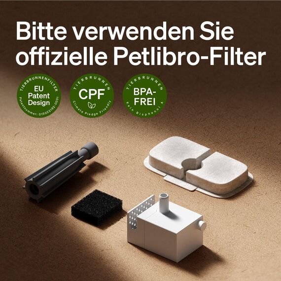 PETLIBRO Filter Katzenbrunnen 8er Pack für Dockstream Trinkbrunnen für Katze PLWF005, PLWF115, PLWF105, PLWF305, 4-Monats-Set Ersatzfilter für Katzentrinkbrunnen