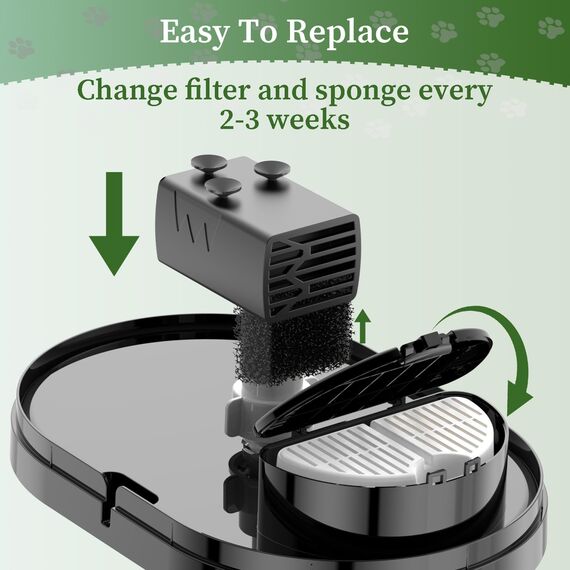 Cat Fountain Filter, 6 Pieces Filters + 6 Pieces Foam Filters for Cat Drinking Fountain, Filtering Hair (Sponge), Triple Filtration (Filter) Filtres de