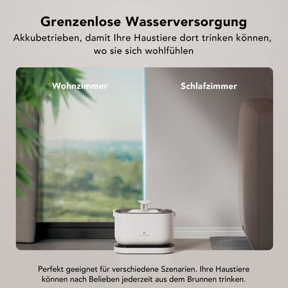PETLIBRO Katzenbrunnen Pumpe Kabellos, Kabelloser Wasserpumpe für Katzen Trinkbrunnen, Superleise Pumpe für Dockstream Trinkbrunnen für Katze PLWF005, PLWF115, PLWF105