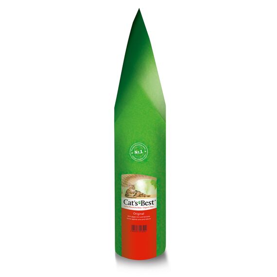 Cat's Best Original Katzenstreu, 100 % pflanzliche Katzen Klumpstreu mit maximaler Saugkraft – bekämpft Gerüche natürlich aktiv, 17,2 kg/40 l