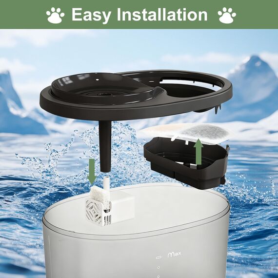 16 Stück Katzenbrunnen Filter für 2.5L Trinkbrunnen für Katze 8 Filter + 8 Schaumstofffilter für Oneisall katzenbrunnen Set Ersatzfilter für Katzentrinkbrunnen
