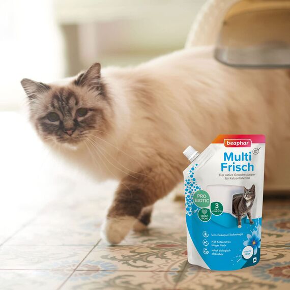 Beaphar Multi Frisch - Geruchsneutralisierer für Katzenklos - Verlängert die Haltbarkeit von Katzenstreu - Duft nach frischer Brise - 400 g (Packung mit 2)