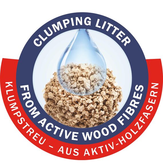 Cat's Best Original Katzenstreu, 100 % pflanzliche Katzen Klumpstreu mit maximaler Saugkraft – bekämpft Gerüche natürlich aktiv, 17,2 kg/40 l
