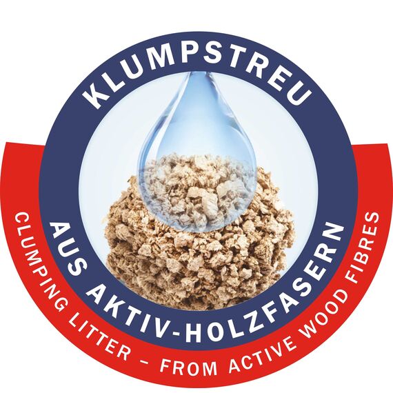 Cat's Best Original Katzenstreu, 100 % pflanzliche Katzen Klumpstreu mit maximaler Saugkraft – bekämpft Gerüche natürlich aktiv, 17,2 kg/40 l
