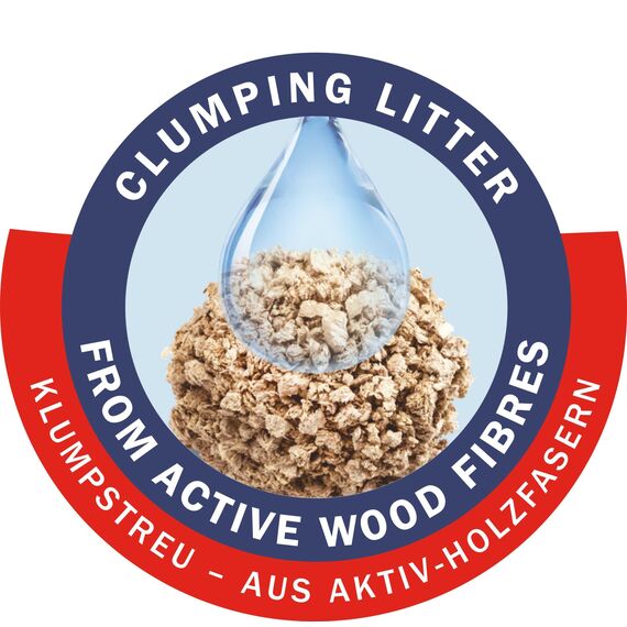 Cat's Best Sensitive, 100 % pflanzliche Katzenstreu, fest klumpend und antibakteriell aus veredelten Aktiv-Holzfasern – speziell für empfindliche Katzen, 7,2 kg/20 l