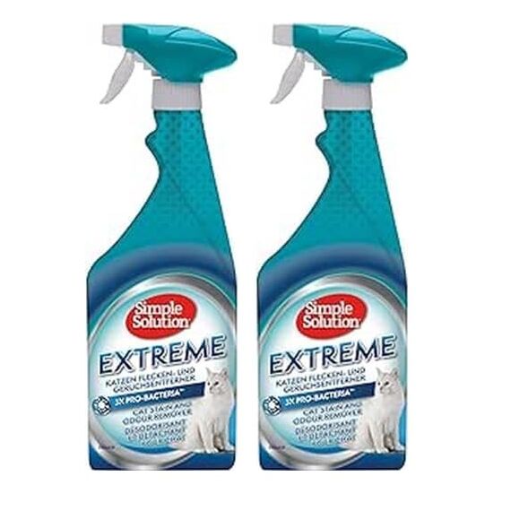Simple Solution Extreme Katzen Flecken und Geruchsentferner 750 ml (Packung mit 2)
