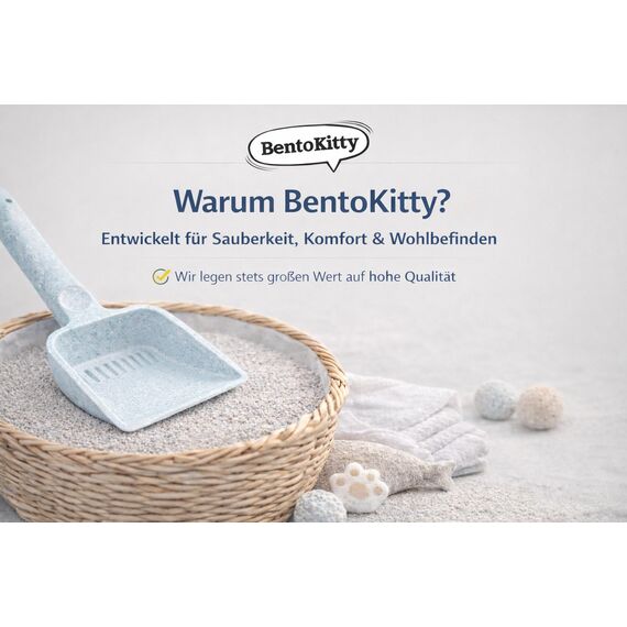 BentoKitty Katzenstreu (20L, 2er Pack) mit Babypuder Duft, Klumpend, weiß, feinkörnig, Klumpstreu aus Bentonite, für Sensitive Katzenpfoten geeignet, Saugstark, Geruchsbindend