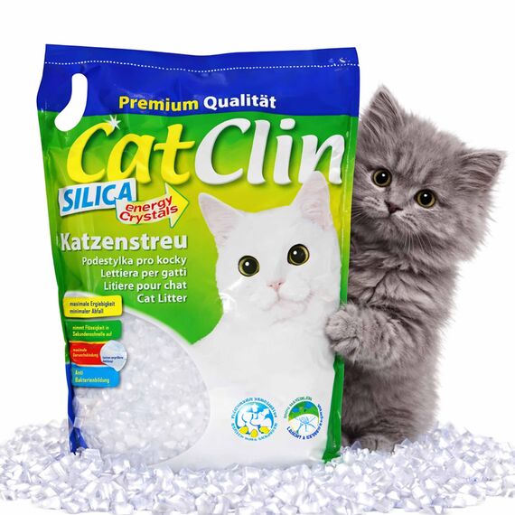 Catclin 8x8l=64l Magic SILIKAT KATZENSTREU-PowerCat STREU-Forever CLEAN