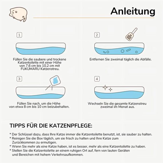 FUKUMARU Tofu Katzenstreu 10.8kg - schnelle klumpenbildung, Tofu und Bentonit Katzenstreu, staubfrei und leicht zu klumpen, Geruchskontrolle（Weißer Tee）, kann die Toilette hinuntergespült Werden.