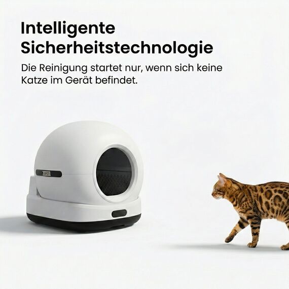 Selbstreinigende Katzentoilette, 82L Katzenklo Selbstreinigend mit App – Inkl. Katzenklo-Matte & 3 Rollen Müllbeutel – XXL - Zedar K1200