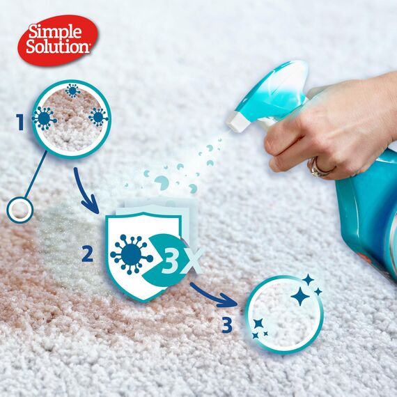 Simple Solution Extreme Cat Stain and Odour Remover | Enzymatischer Reiniger mit 3X Pro-Bakterien Reinigungskraft - 4 x Packung (2Ltr)