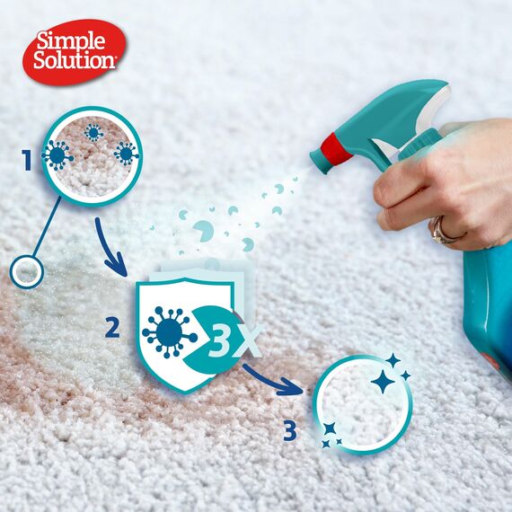 Simple Solution Extreme Pet Flecken- und Geruchsentferner | Enzymatischer Reiniger mit 3X Pro-Bakterien Reinigungskraft - 945ml