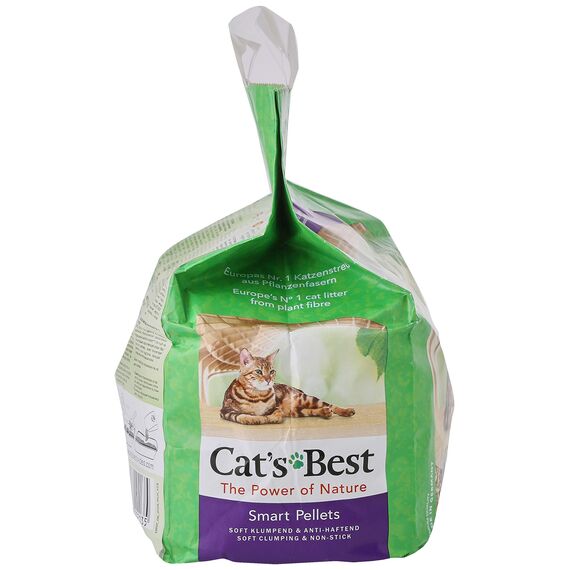 Cat's Best Smart Pellets, 100 % pflanzliche Katzenstreu, innovative Klumpstreu für Katzen aus antihaftenden Aktiv-Holzfasern – stoppt das Heraustragen, 2,5 kg/ 5 l