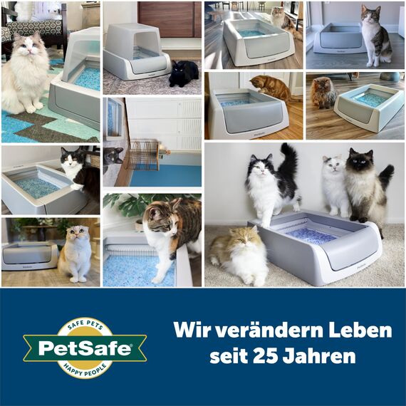 PetSafe - ScoopFree Premium Nicht-Klumpende Kristall-Katzenstreu - Geruchskontrolle, Haftet Nicht an den Pfoten, Staubfrei - Premium Blau, 2-Pack