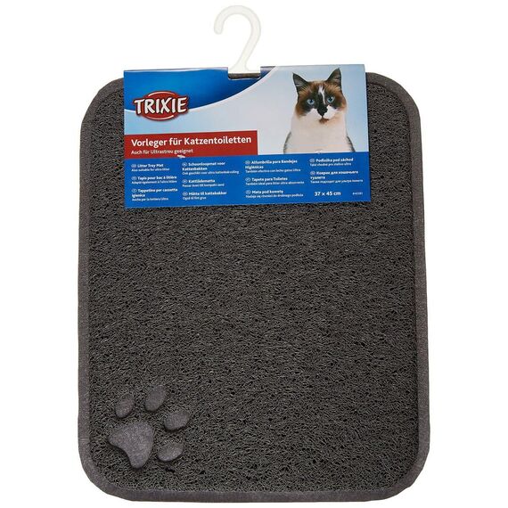TRIXIE T40381 Vorleger für Katzentoiletten, PVC, 37 × 45 cm, anthrazit