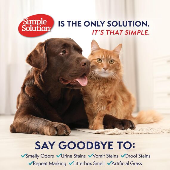 Simple Solution Extreme Pet Flecken- und Geruchsentferner | Enzymatischer Reiniger mit 3X Pro-Bakterien Reinigungskraft - 945ml (Packung mit 2)