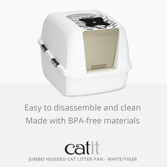 Catit Jumbo Katzentoilette mit Abdeckung, 57 x 46 x 43 cm