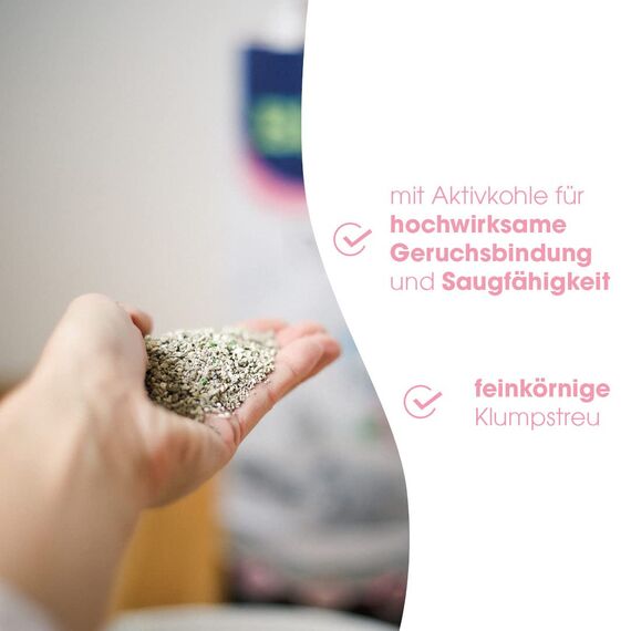 Biokat's Diamond Care Fresh Katzenstreu mit Babypuder-Duft - Feine Klumpstreu aus Bentonit mit Aktivkohle und Aloe Vera - 1 Sack (1 x 10 L) (Packung mit 2)