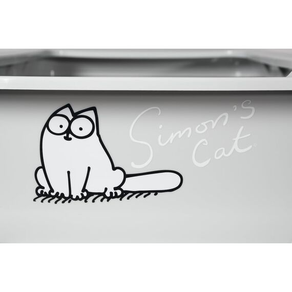 Simon's Cat, Katzentoilette mit Rand L: 43 cm B: 32 cm H: 16 cm grau